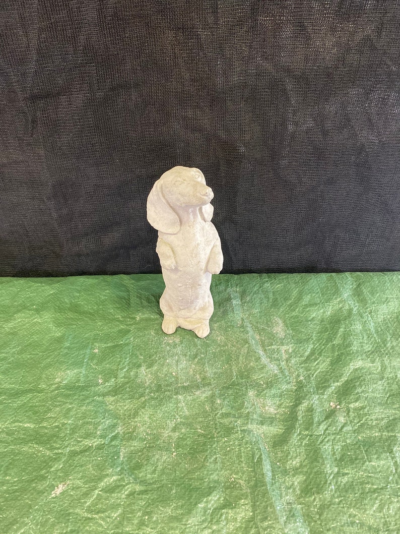 Sanding dachshund concrete statue garden decor Etsy