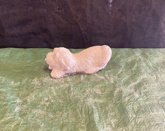 Playful puppy concrete statue garden decoration