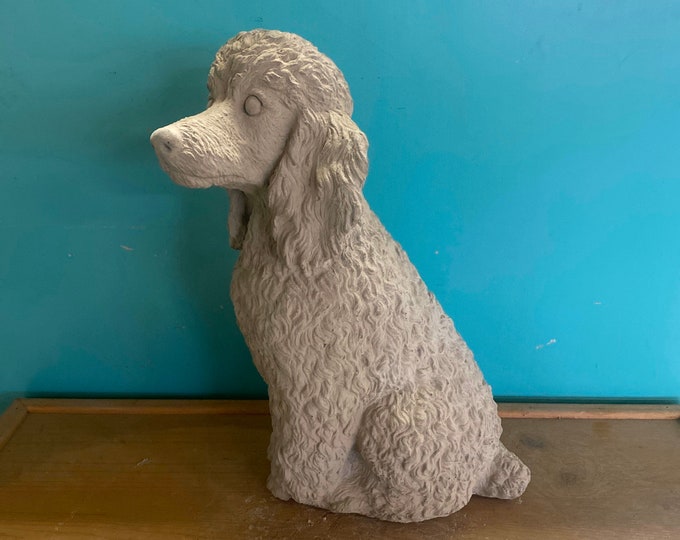Poodle concrete pet statue