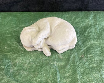 Dog memorial, Sleeping puppy, concrete dog statue, garden decor