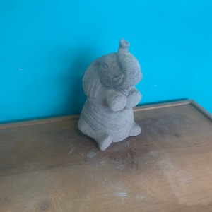 Sitting elephant Concrete statue, garden decoration, house decor