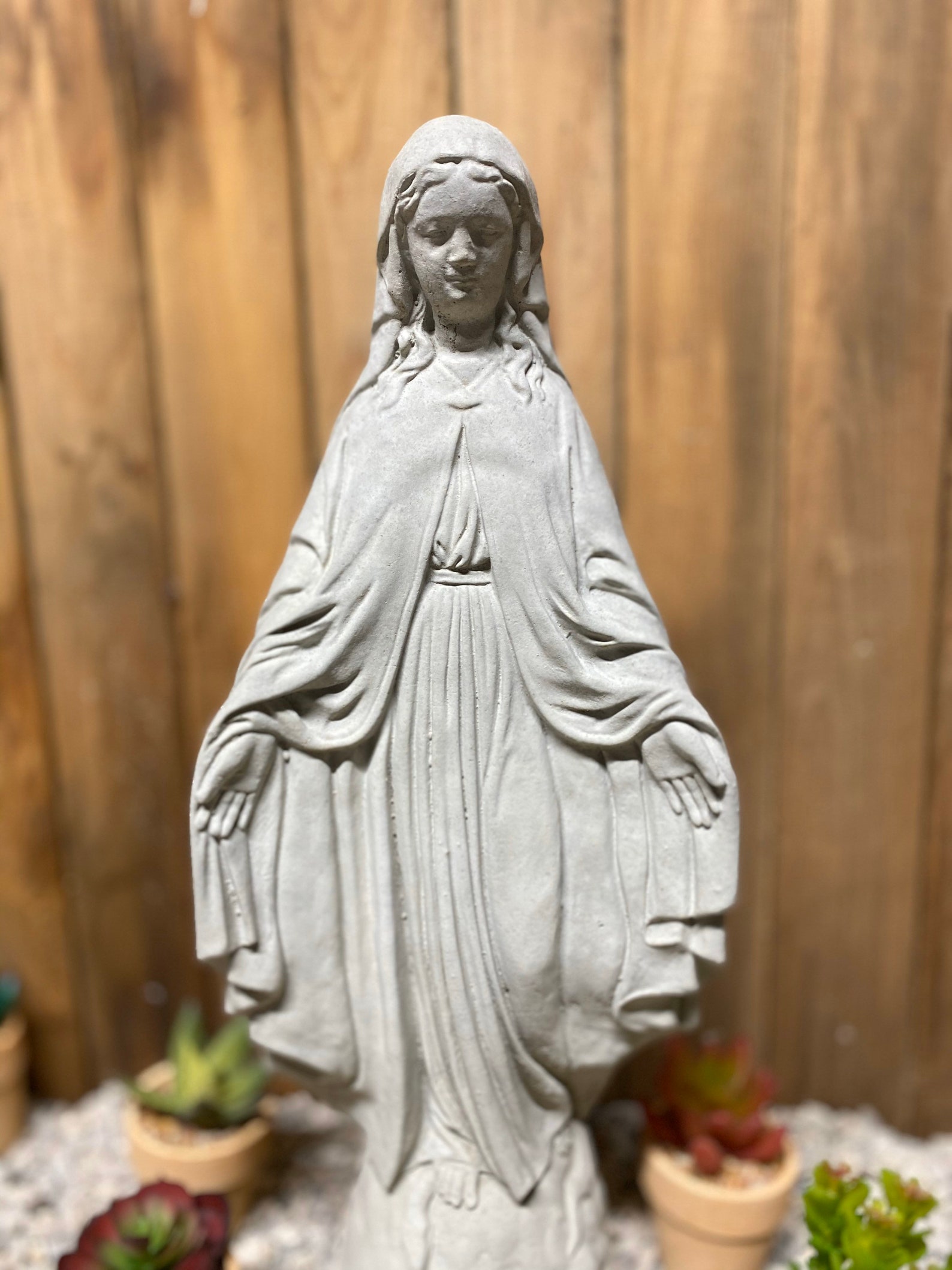 Blessed Mother free shipping Mary Concrete statue Virgin Etsy