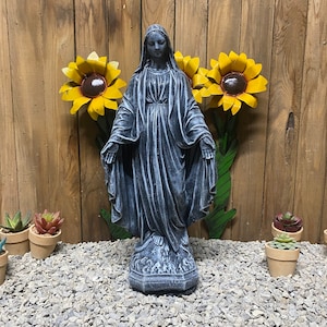 18” Virgin Mary Concrete Statuary indoor/ outdoor home and garden decor