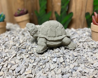 Small concrete turtle statue