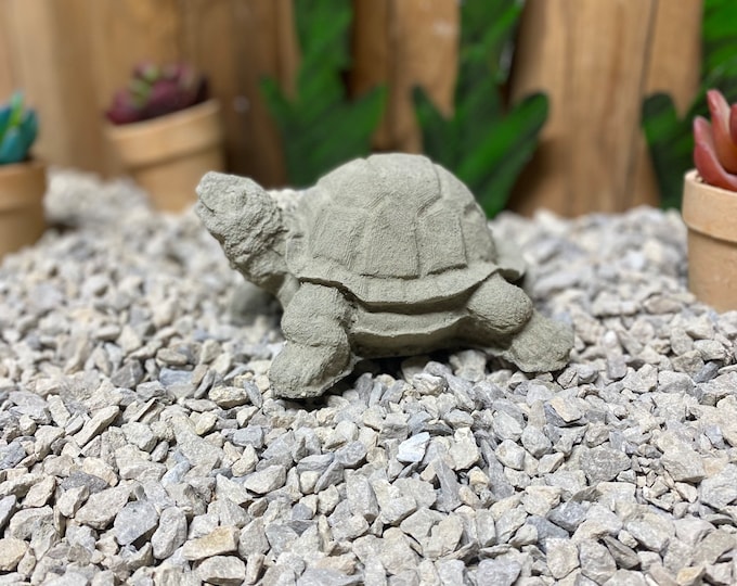 Small concrete turtle statue