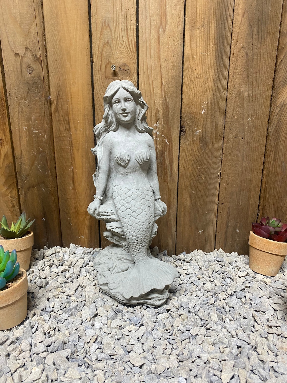 12 Mermaid Concrete Statue Indoor/ Outdoor Home Decor Free Etsy