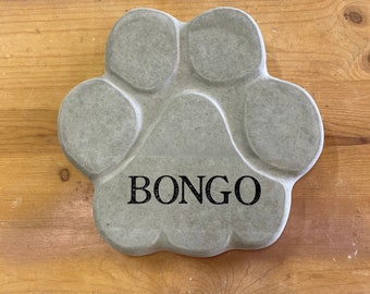 Paw print custom engraved