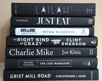 Black and White Books:  Home Monochromatic Book Decor Bundle