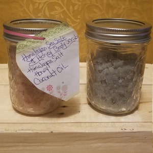 Exfoliating Body Scrub: Handmade Sea Salt, Lime, Lavender, and Honey