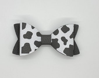 Medium Dog Bow - Cow Print