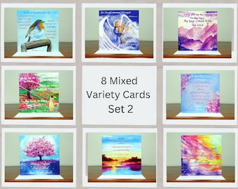 Christian Scripture Cards, Set 2: Watercolor Bible Verse Greetings