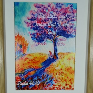Be still and know that I am God Psalm 46 10 Bible verse Wall Art print Scripture wall art Modern Christian home decor Christian Art Gift