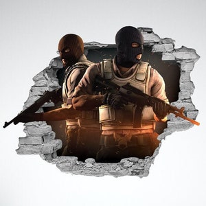 CALL OF DUTY WALL STICKERS HOLE IN THE WALL 3D Counter Strike soldier 69 CALL OF DUTY WALL STICKERS HOLE IN THE WALL 3D Counter Strike soldier 69