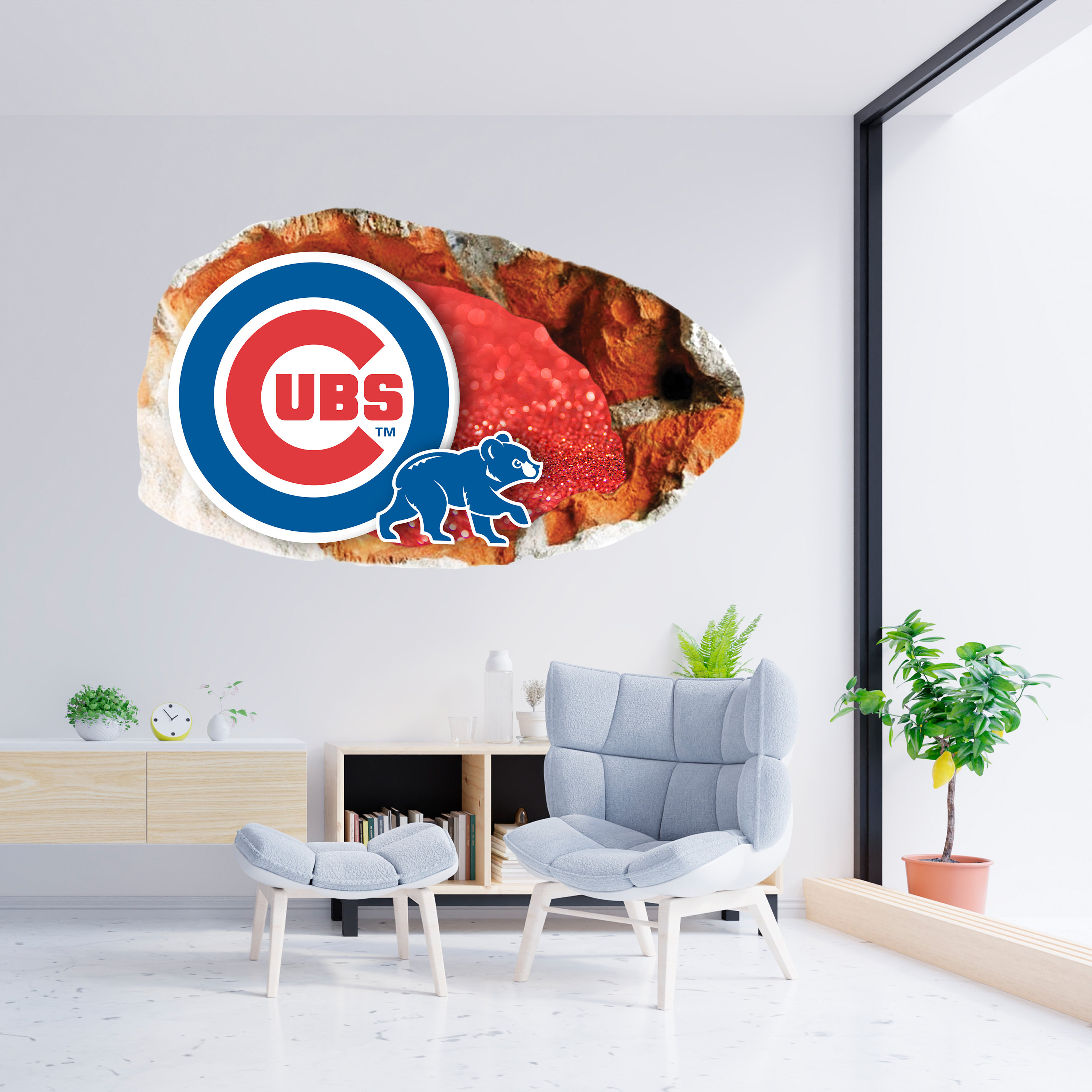 Chicago Cubs Sticker Wall Decor3D DesignVinyl Home Etsy