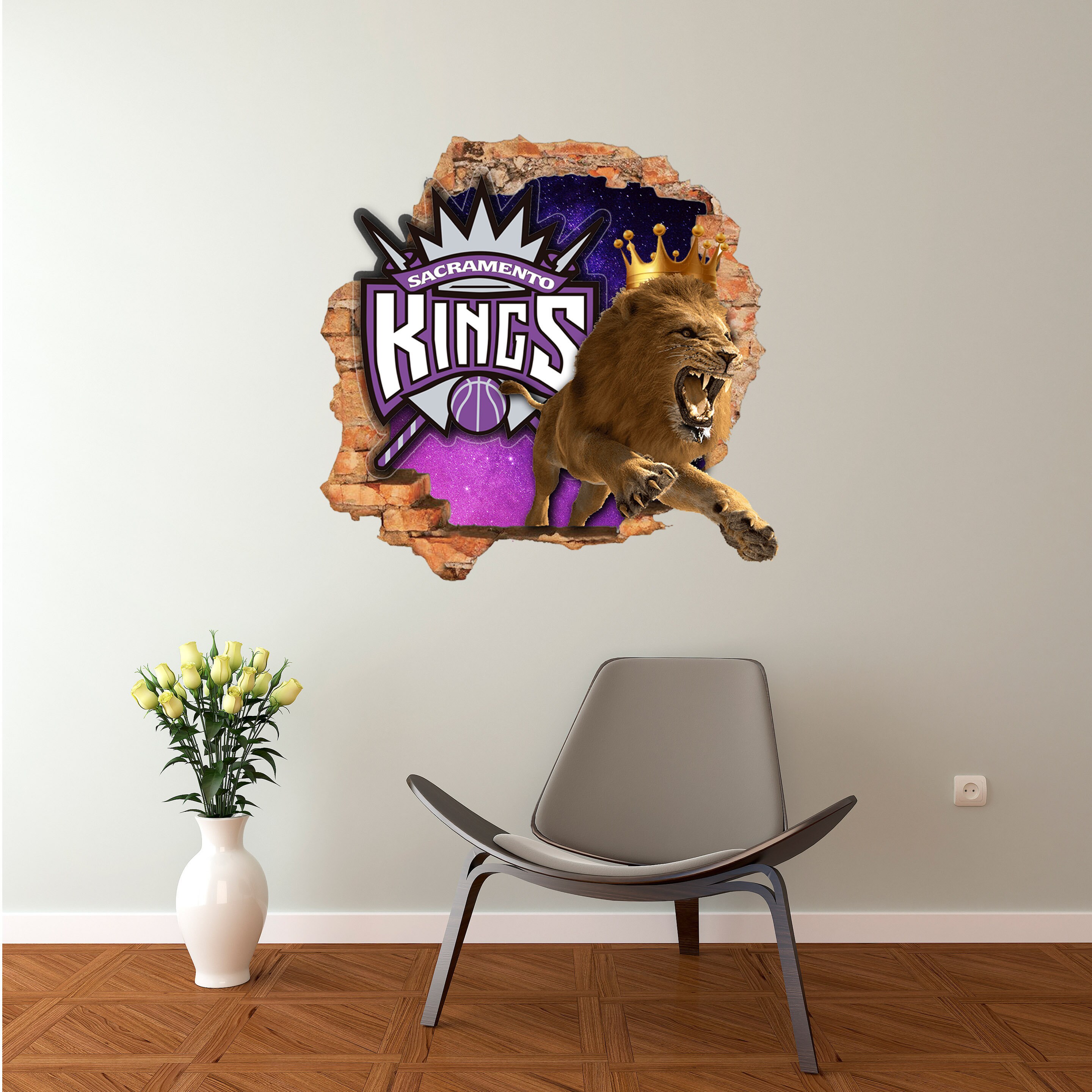 Sacramento Kings Wall Decor Sticker3D DesignVinyl Home Etsy