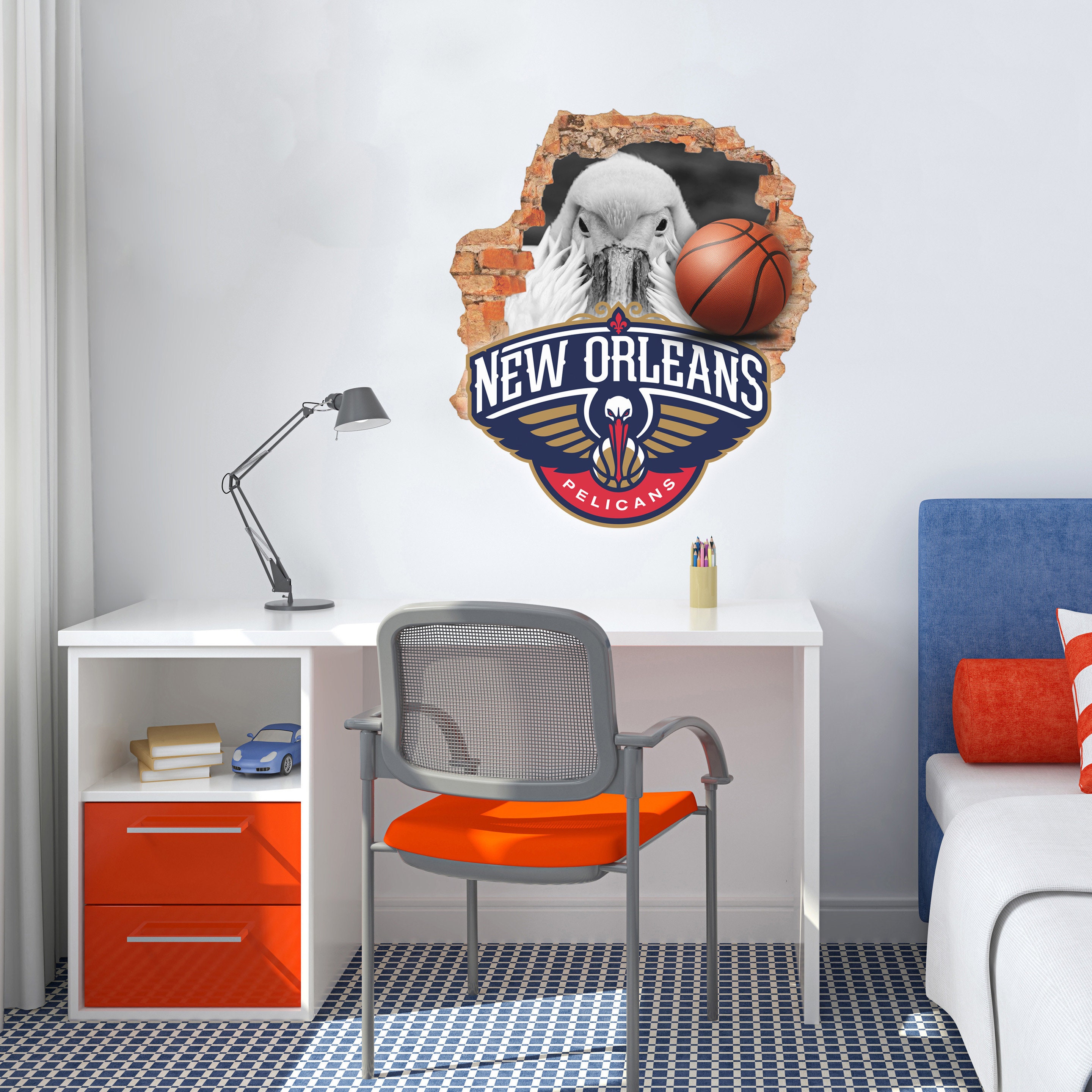 New Orleans Pelicans Wall Decor3D DesignVinyl Home Etsy