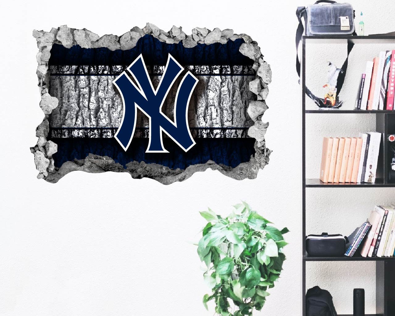 New York Yankees Sticker Wall Decor3D DesignVinyl Home Etsy