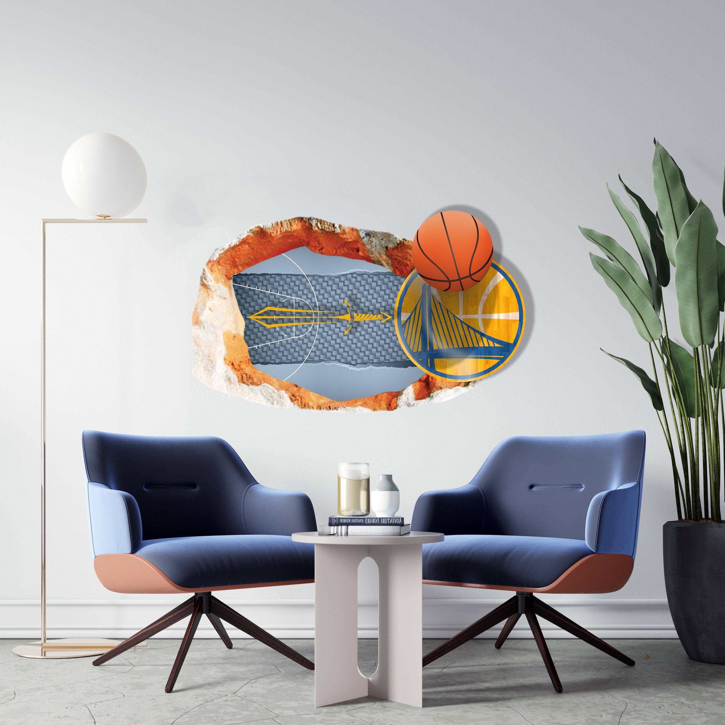 Golden State Warriors Sticker Wall Decor3D DesignVinyl Home Etsy