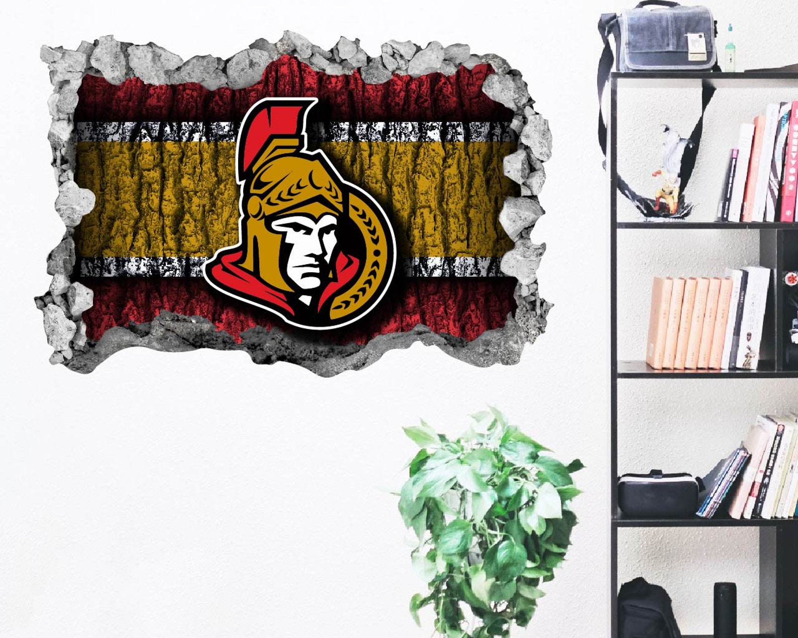 Ottawa Senators Sticker Wall Decor3d Designvinyl Home Etsy