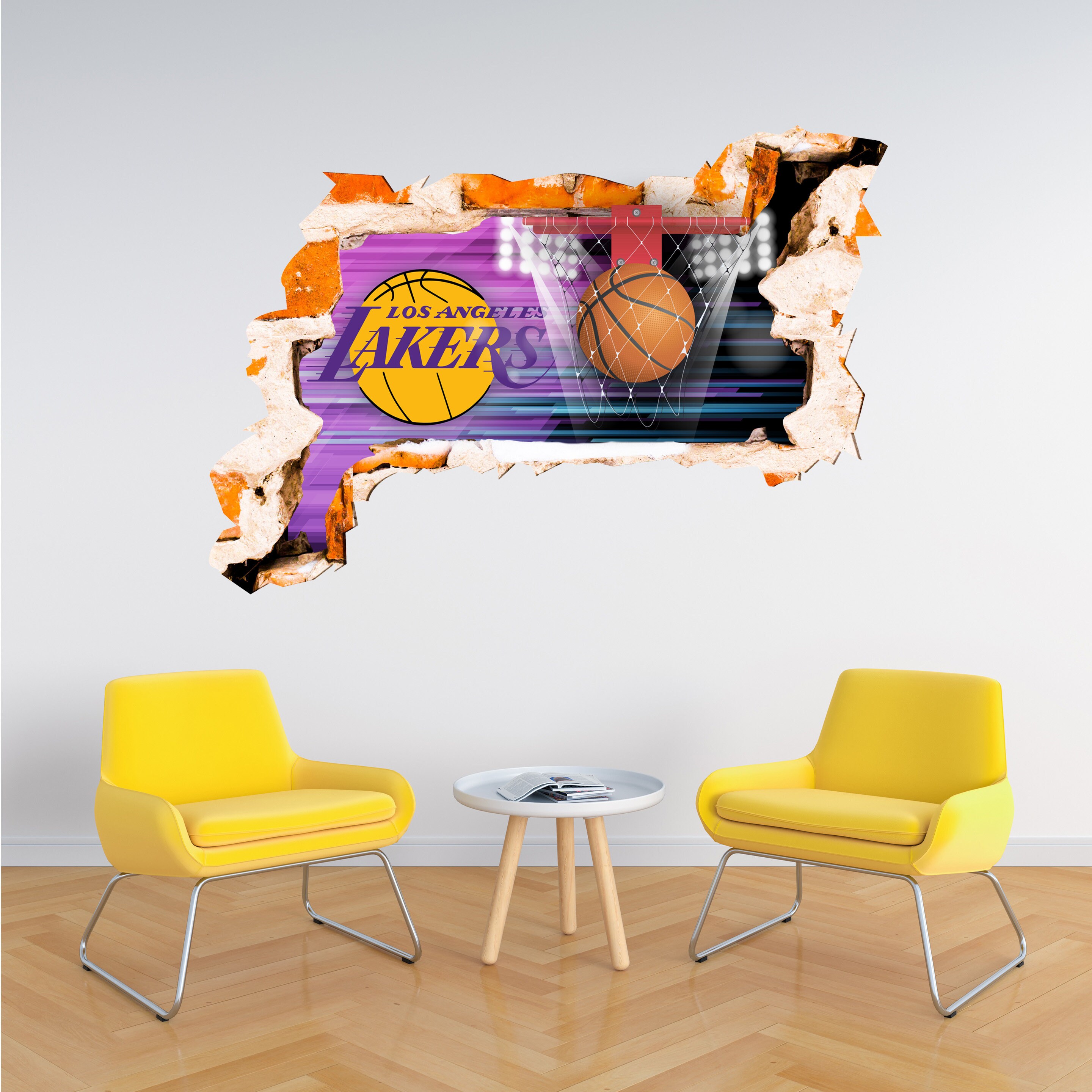 Los Angeles Lakers Sticker Wall Decor3D DesignVinyl Home Etsy