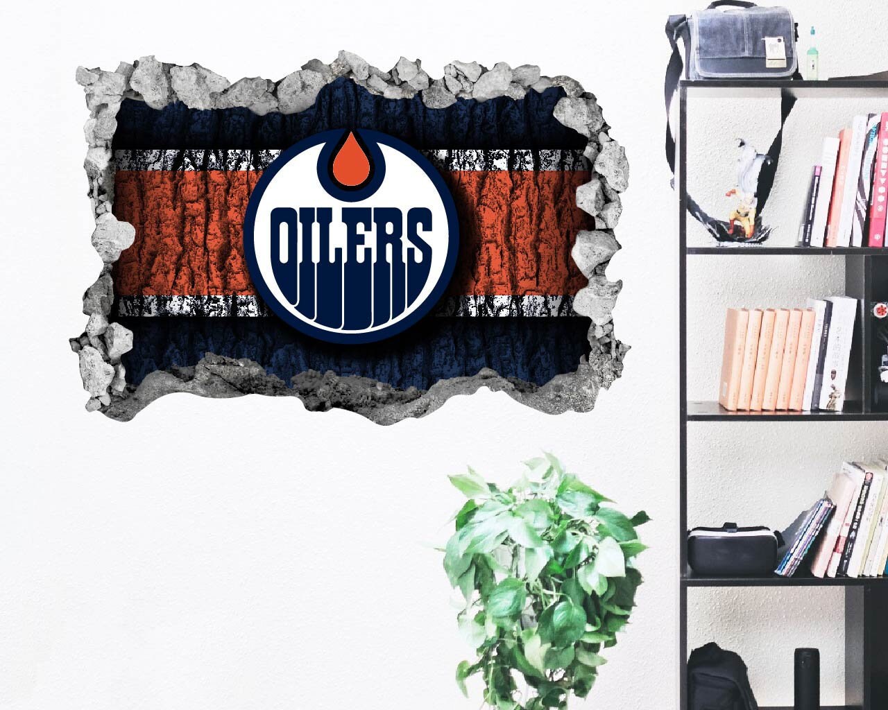 Edmonton Oilers Sticker Wall Decor3D DesignVinyl Home Etsy