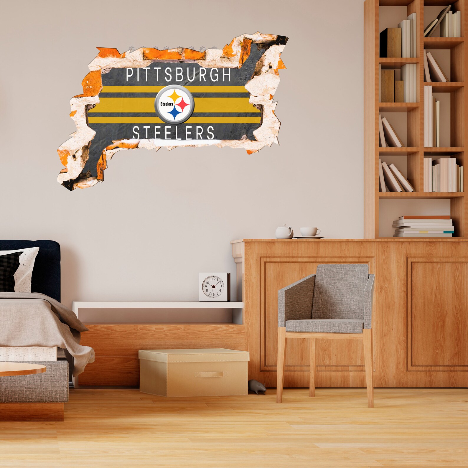 Pittsburgh Steelers Wall Sticker Decal3d Designvinyl Home Etsy