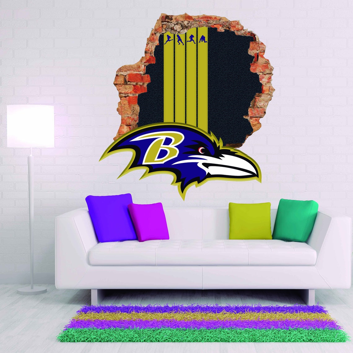 Baltimore Ravens Wall Decor Decal3D DesignVinyl Home Etsy