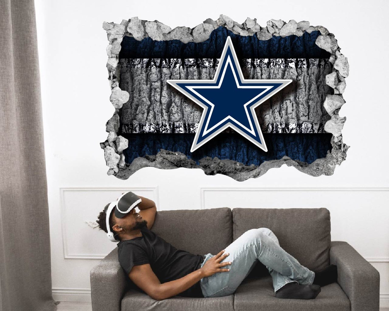 Dallas Cowboys Wall Decor Decal3D DesignVinyl Home Etsy