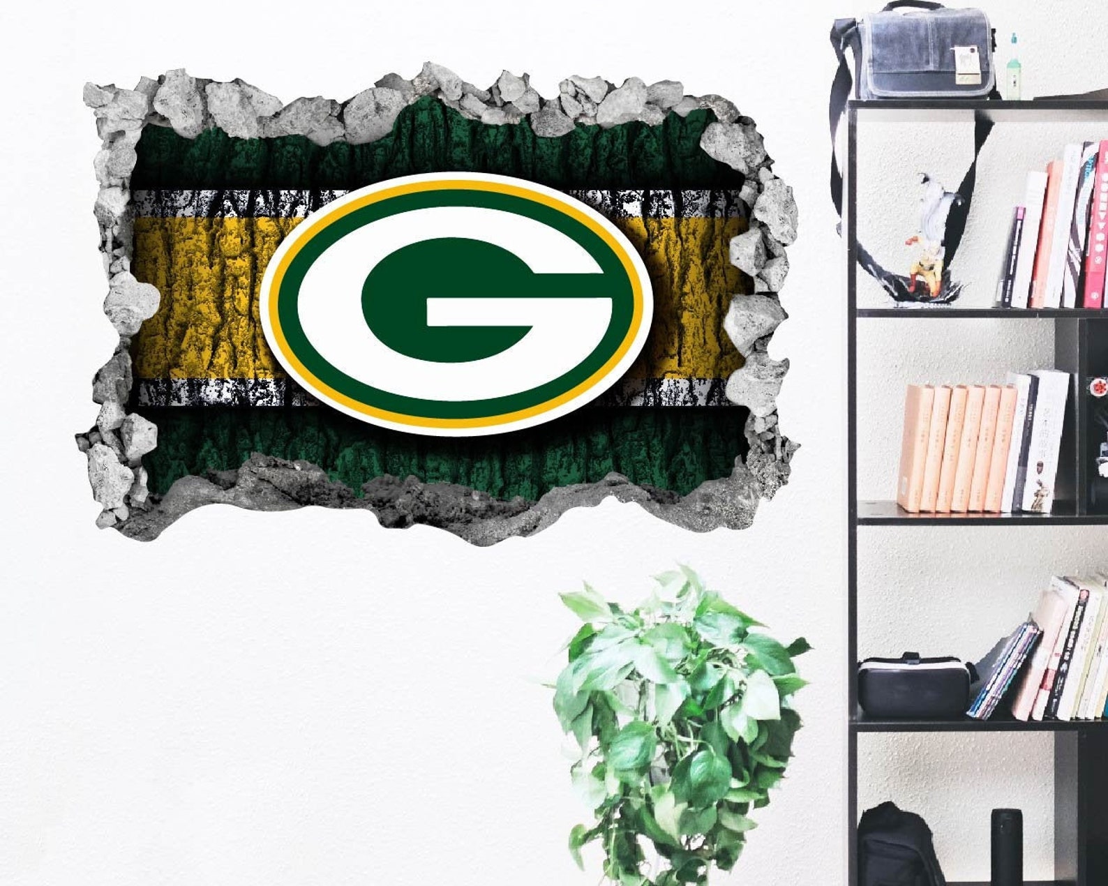 green-bay-packers-wall-decor-decal-3d-design-vinyl-home-etsy