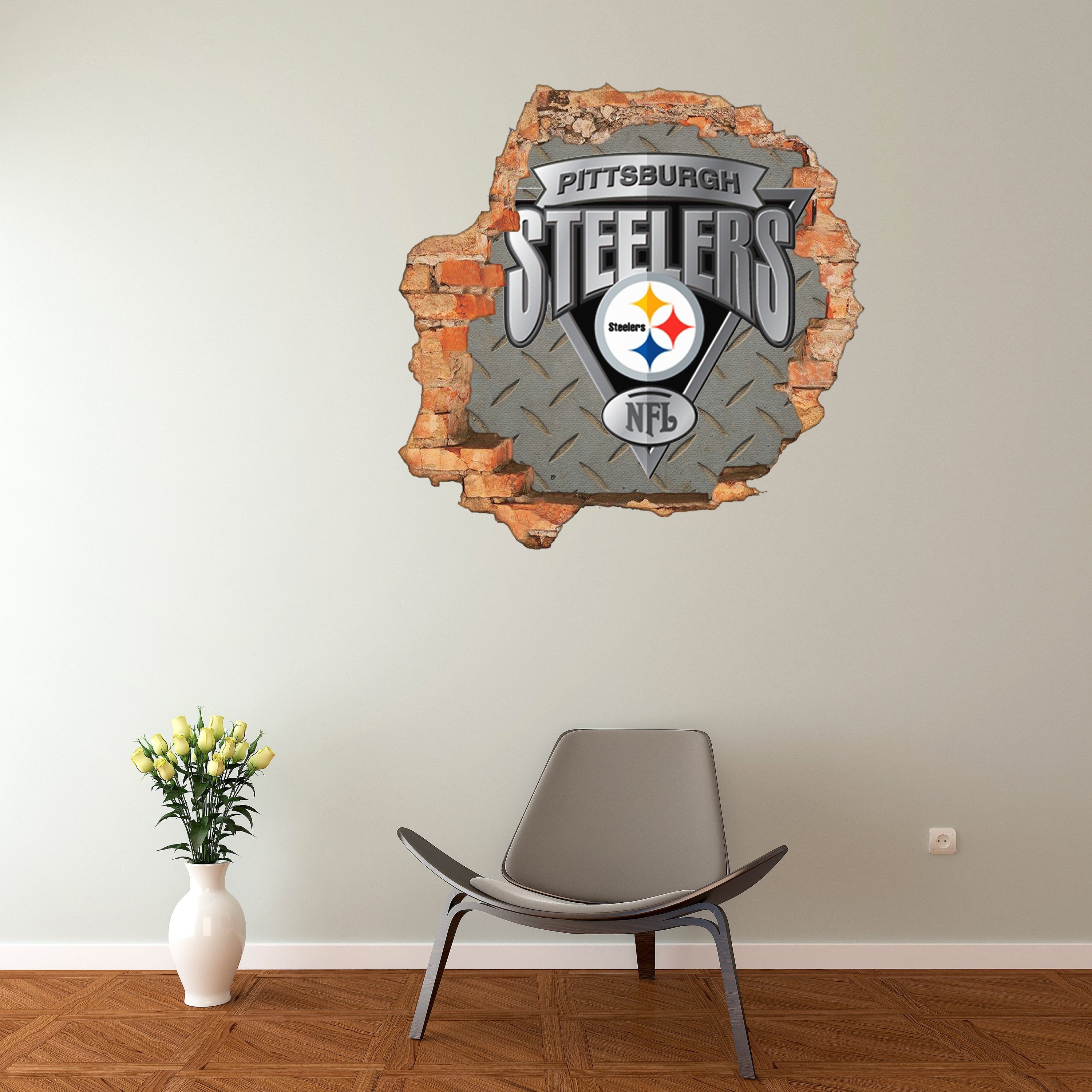 Pittsburgh Steelers Sticker Wall Decor3D DesignVinyl Home Etsy