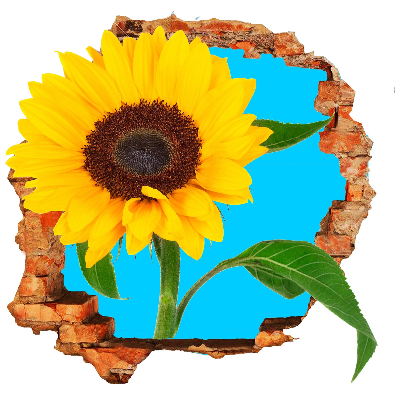 Yellow Sunflowers Wall Sticker Decor3D DesignVinyl Home Etsy
