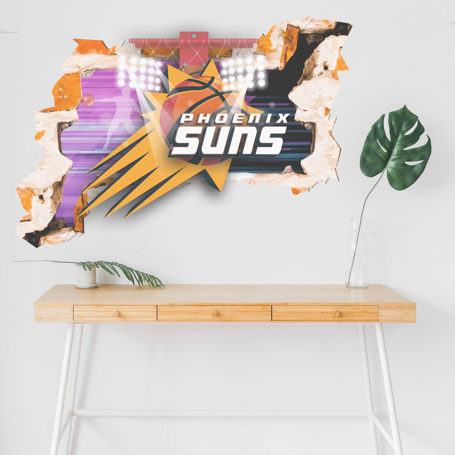 Phoenix Suns Sticker Wall Decor3D DesignVinyl Home Etsy