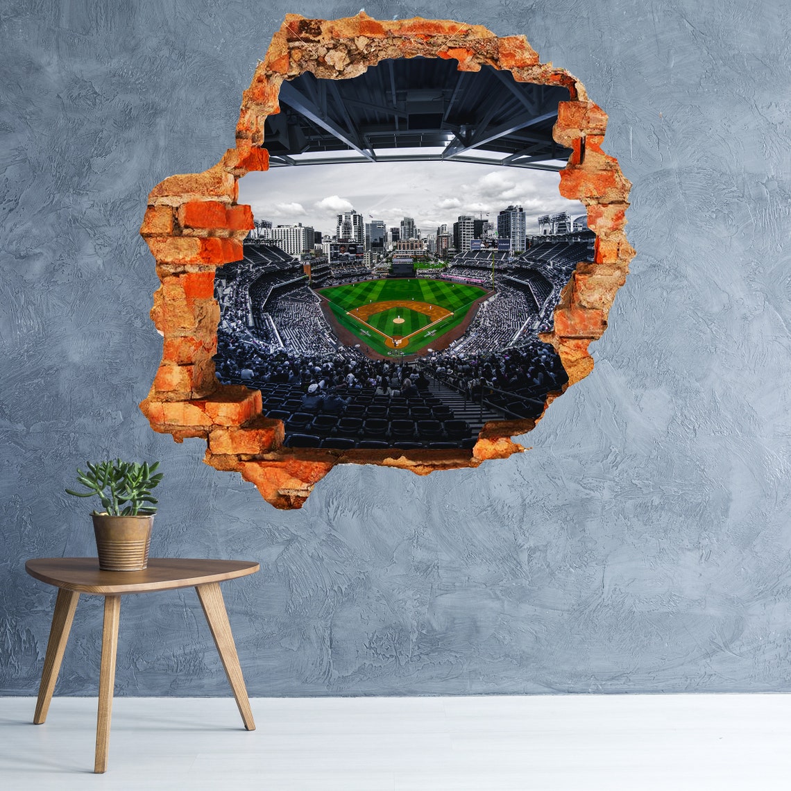 Baseball Field Sticker Wall Decor3D DesignVinyl Home Etsy