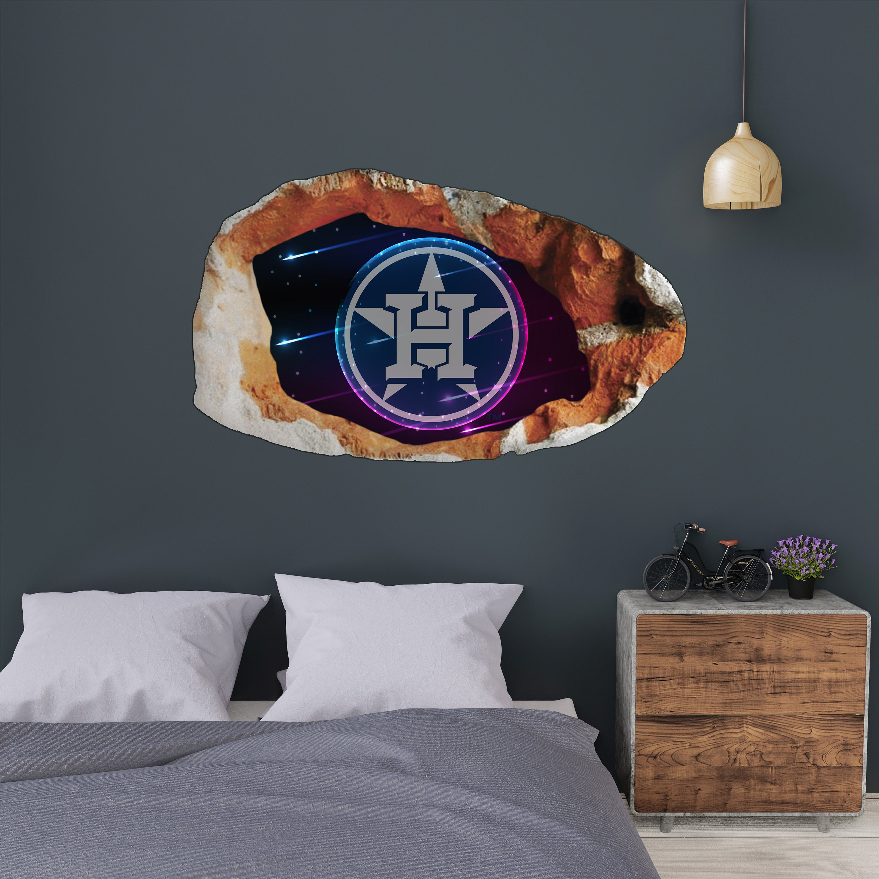 Houston Astros Sticker Wall Decor3D DesignVinyl Home Etsy