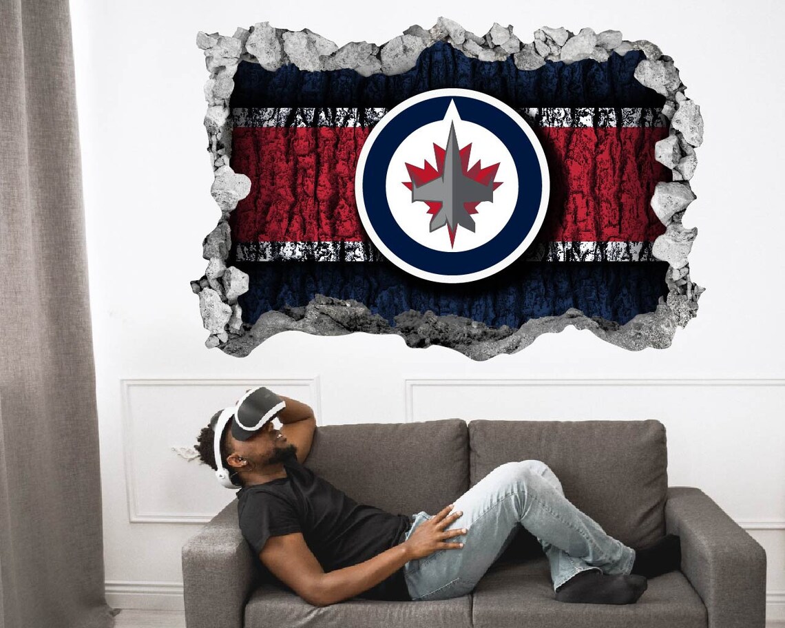Winnipeg Jets Sticker Wall Decor3designvinyl Home Etsy