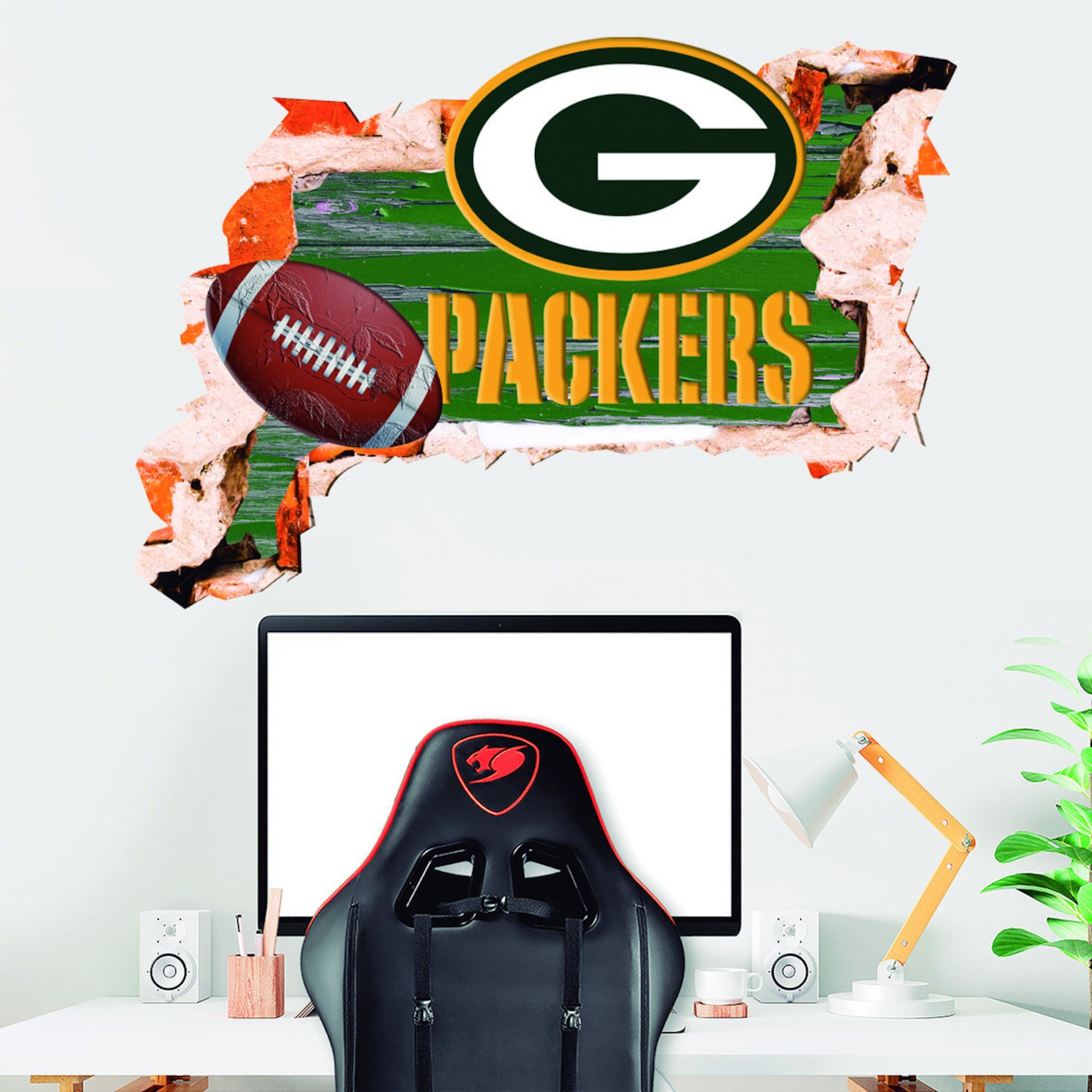 Green Bay Packers Wall Sticker Decal3d Designvinyl Home Etsy
