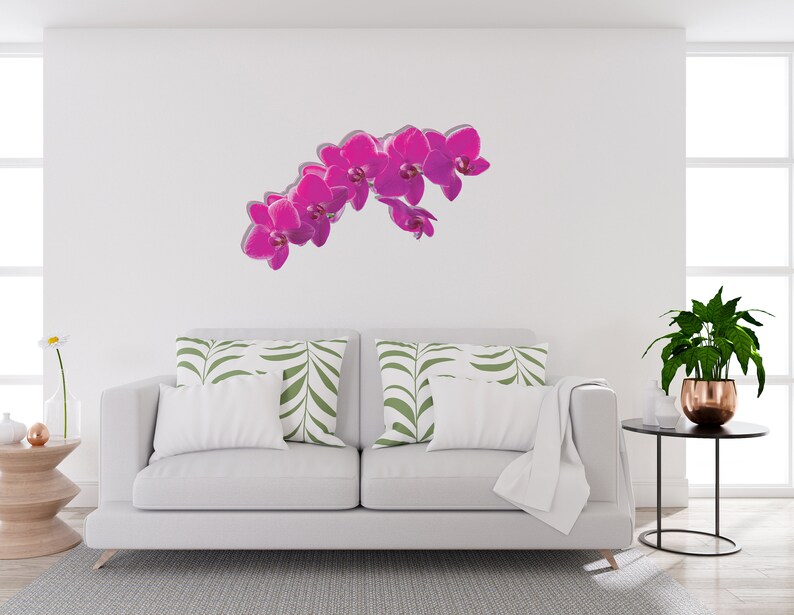 Orchid Sticker Wall Decor3d Designsvinyl Home Decormural Etsy