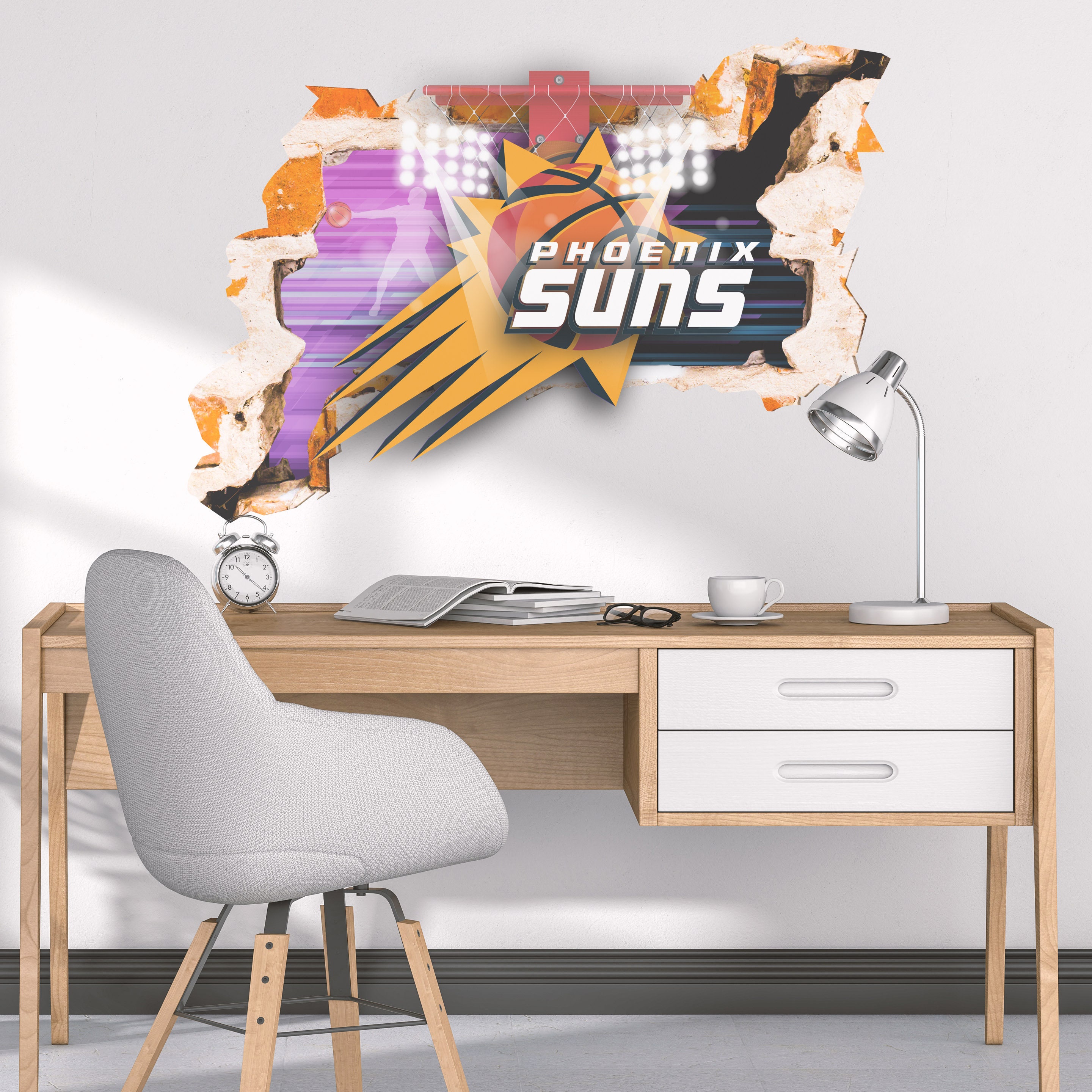 Phoenix Suns Sticker Wall Decorations3D DesignVinyl Home Etsy