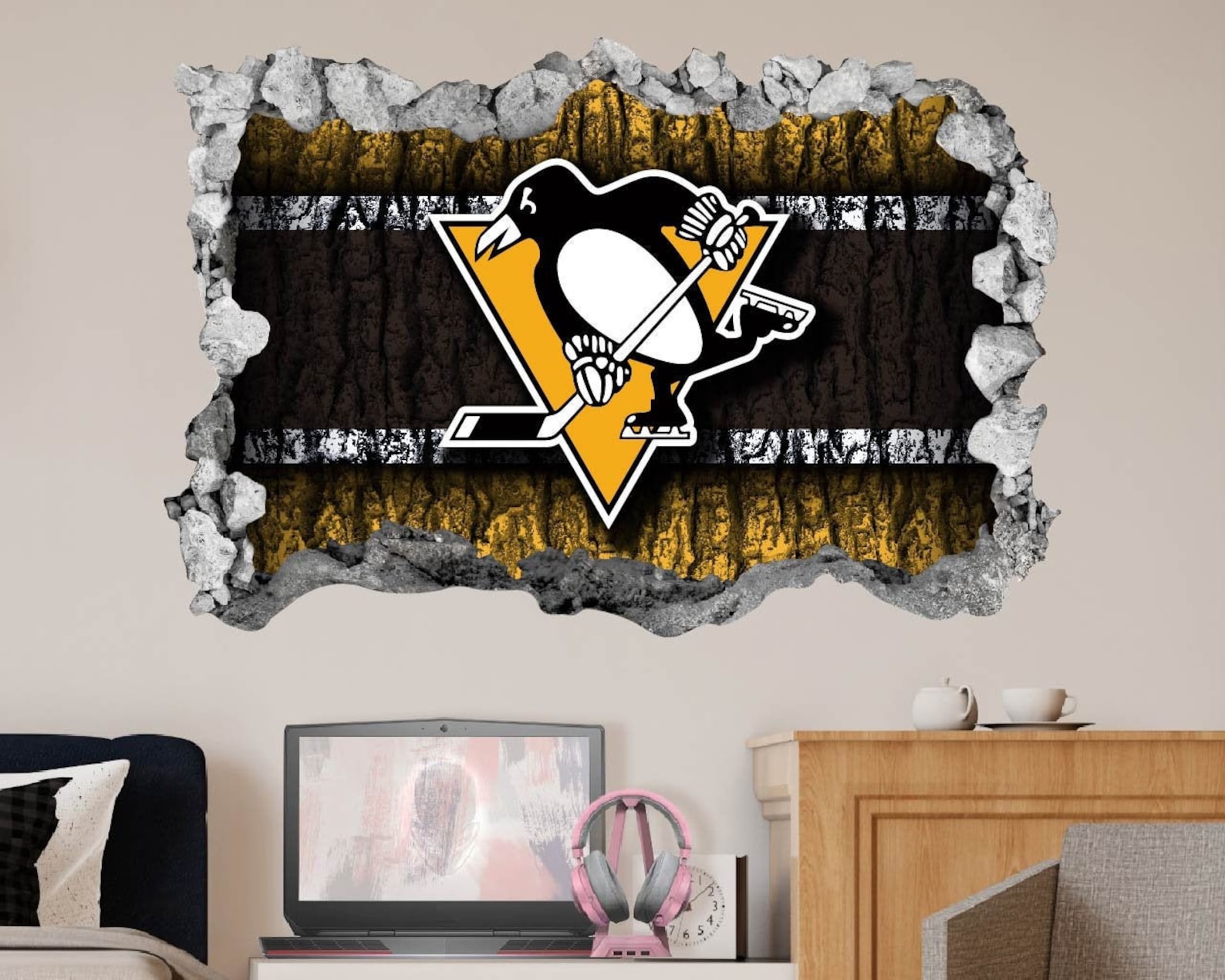 Pittsburgh Penguins Sticker Wall Decor3DesignVinyl Home Etsy