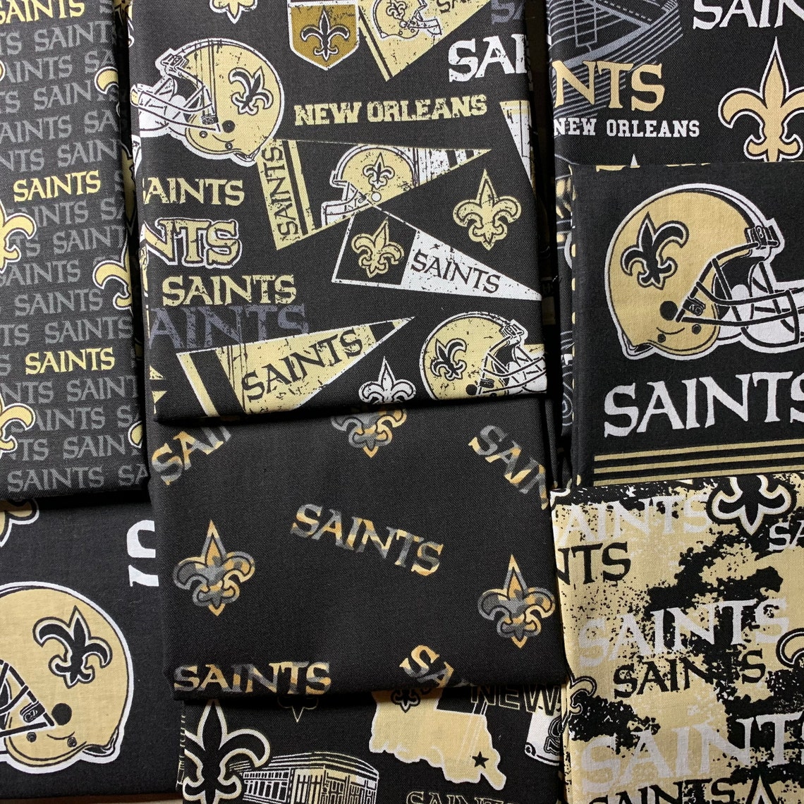 NFL Fabric New Orleans Saints Cotton Fabric Camo Distressed Etsy