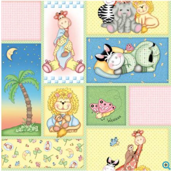 Spring Creative| Nursery Fabric | Bazooples Sweet Dreams Collection | Bazooples Sweet Dreams Patch | 100% Cotton | Sold By The YARD