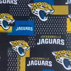 NFL Jacksonville Jaguars Cotton Fabric Black