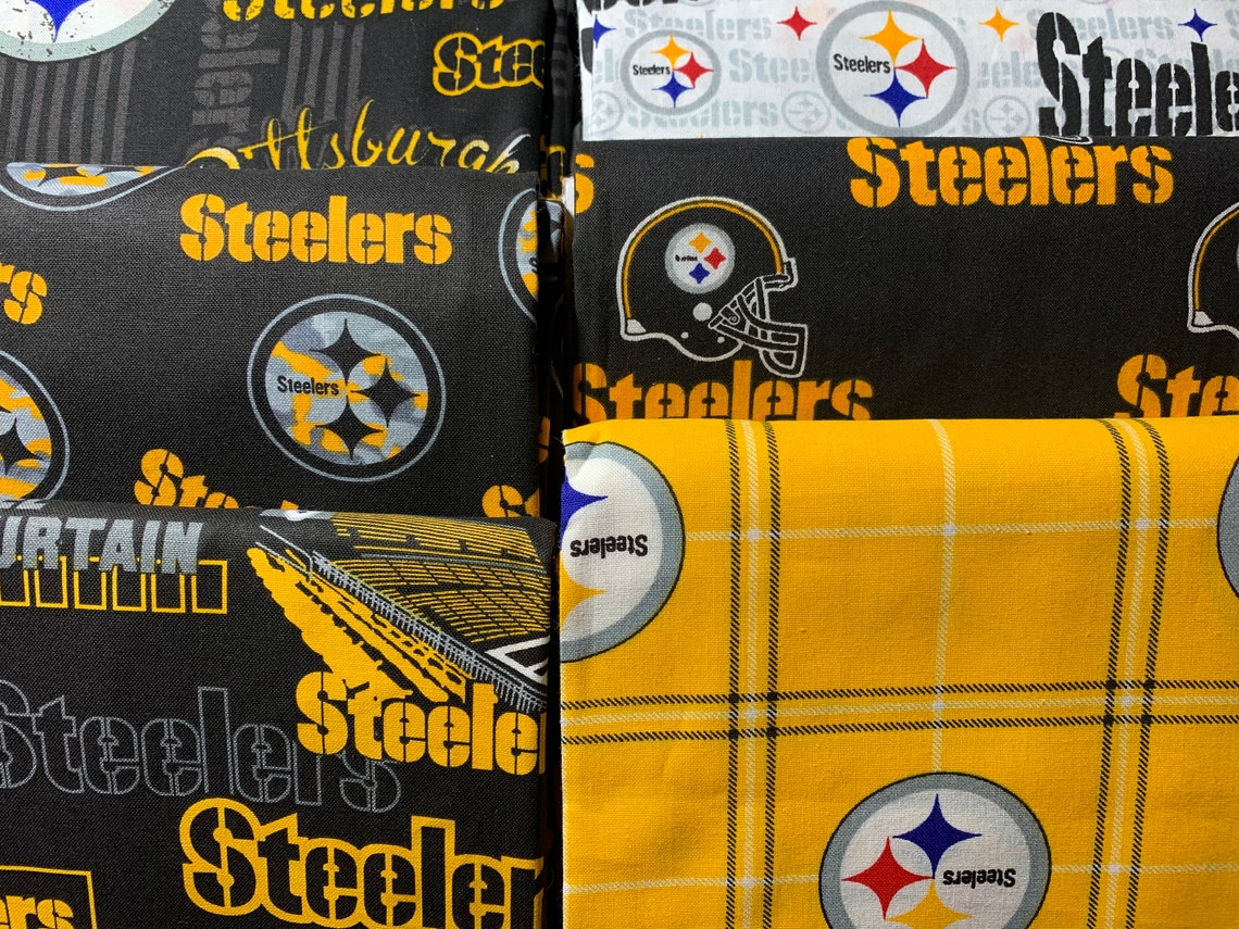 NFL Fabric Pittsburgh Steelers Cotton Fabric Black Camo Etsy