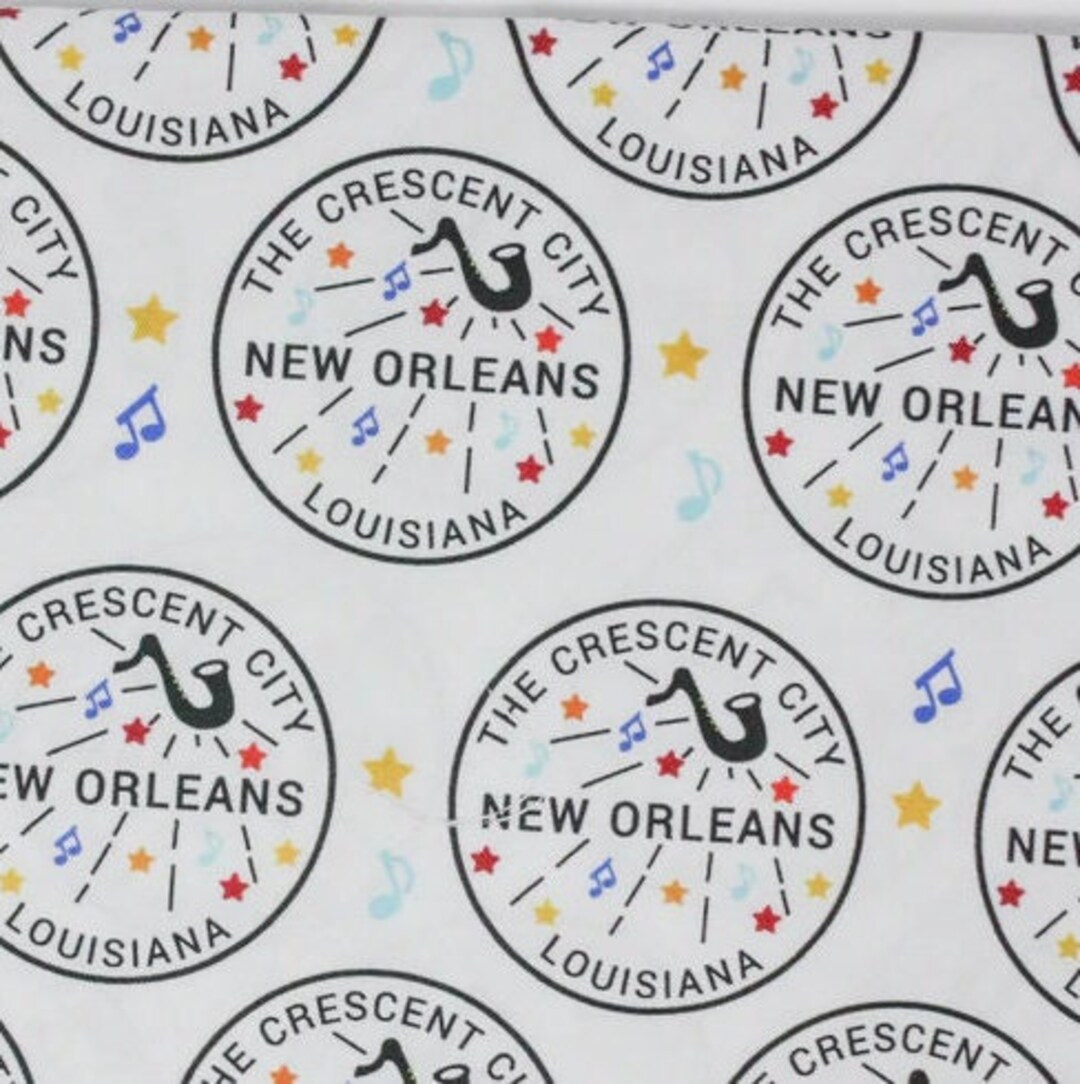 New Orleans Fabric Crescent City Jazz Fabric 100 Cotton Fabric in