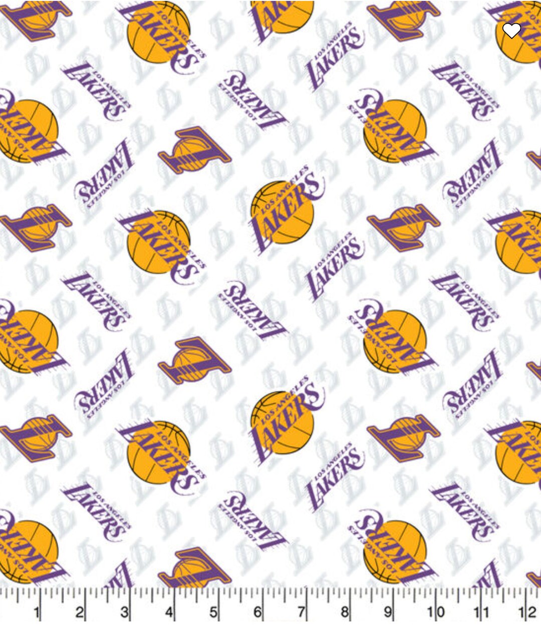 NBA Fabric Los Angeles Laker 100 Cotton 44/45 Inches Etsy