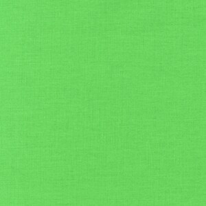 May include: A solid green fabric with a subtle woven texture.