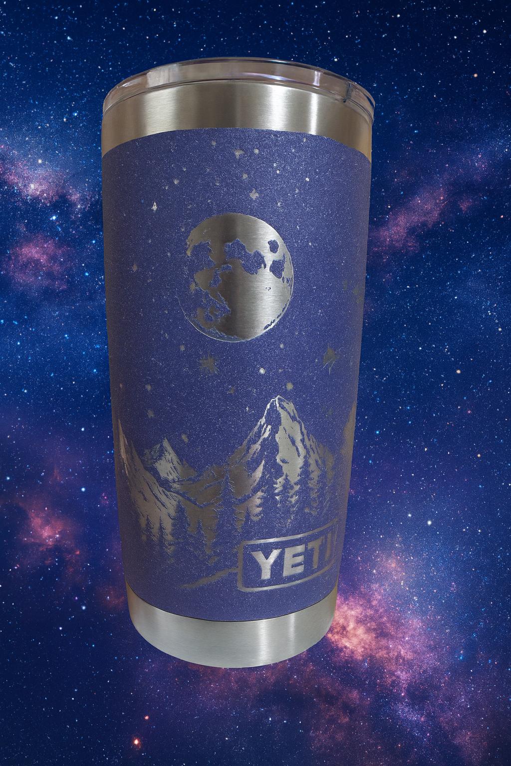 MOON and MOUNTAINS YETI 20 Ounce Rambler 100% Authentic Moondust