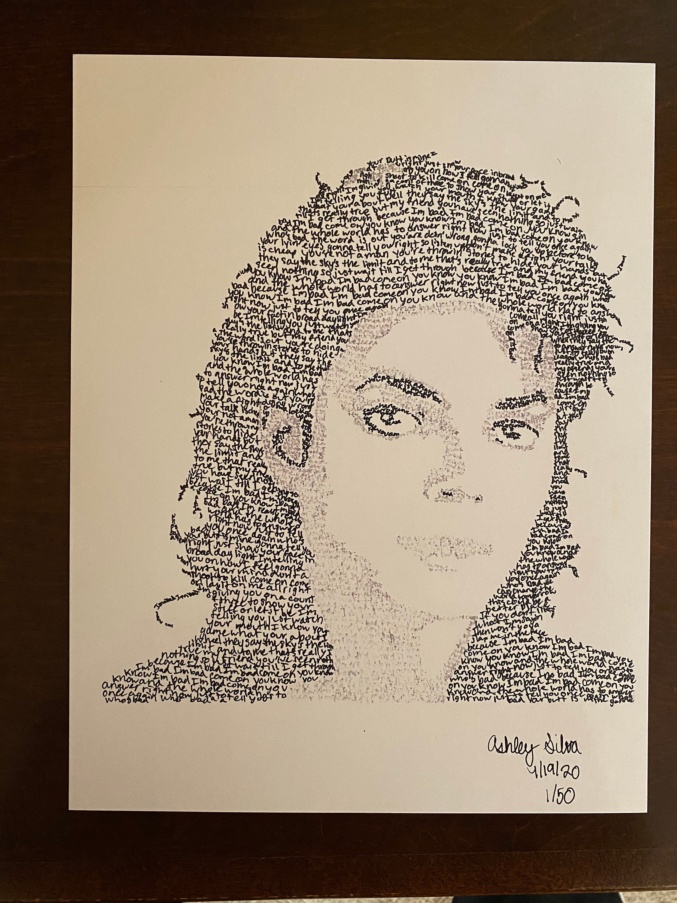 Michael Jackson Lyrical Art - Etsy