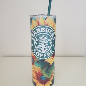 sunflower star bucks 20 ounce tumbler