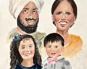 Custom made family portrait painting